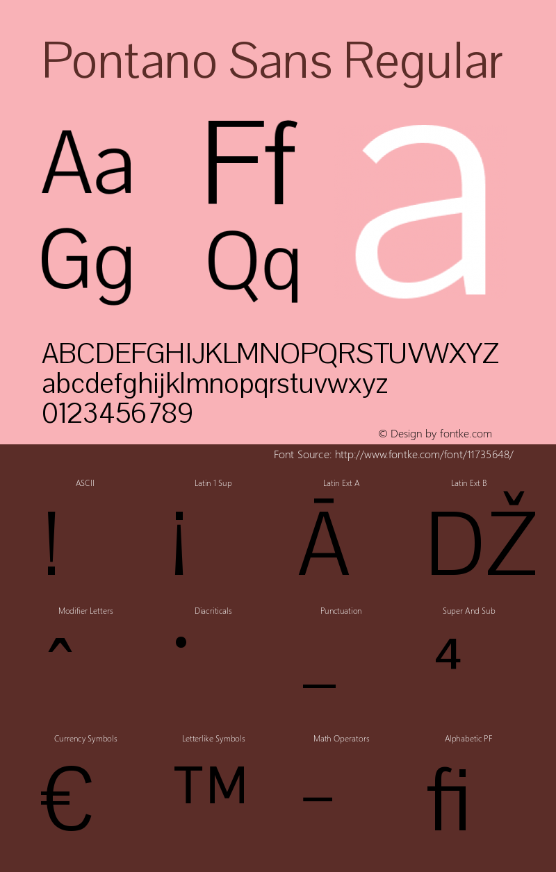 Pontano Sans Regular Version 1.001图片样张