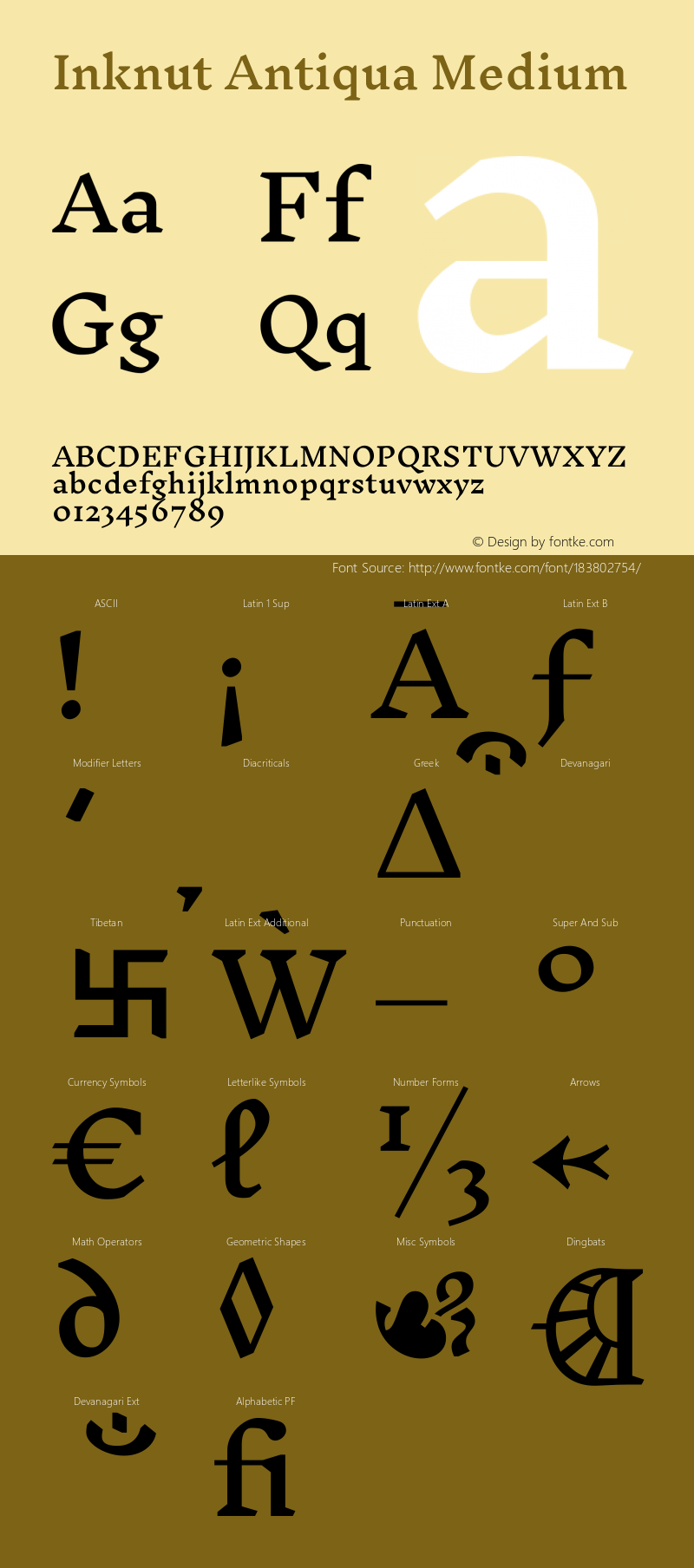 Inknut Antiqua Medium Version 1.003图片样张