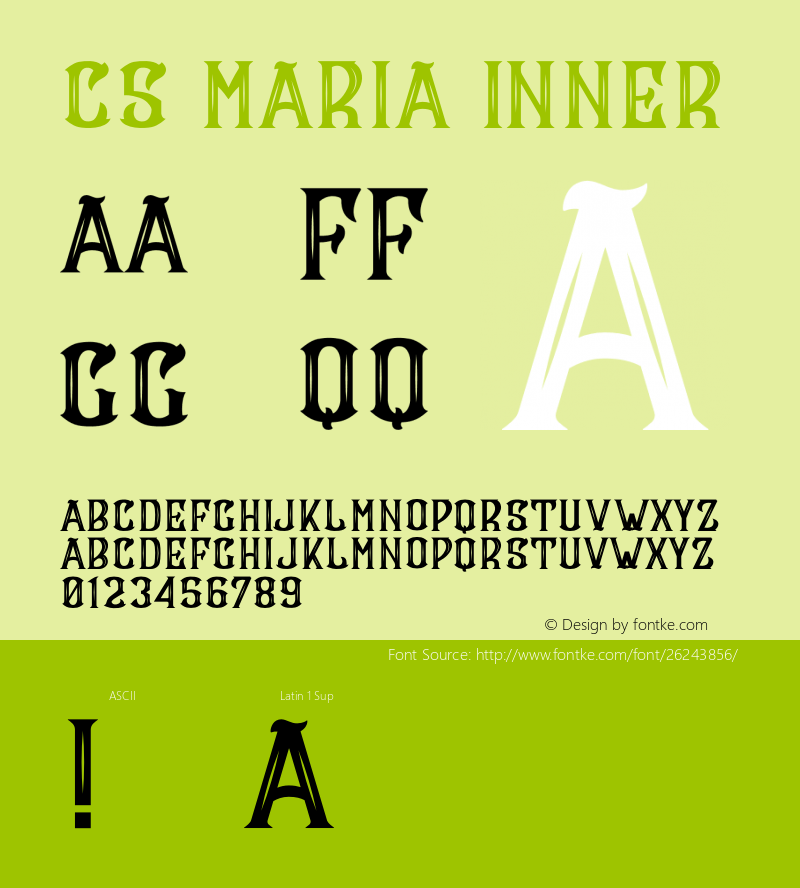 CS Maria Inner Version 1.002;Fontself Maker 2.1.2图片样张