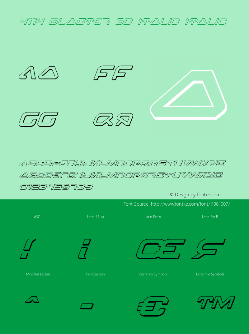 4114 Blaster 3D Italic Italic 001.000图片样张