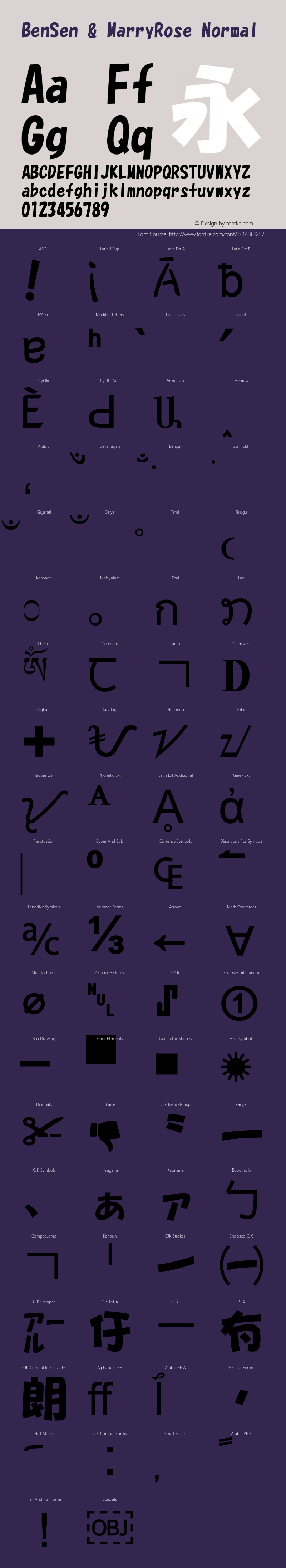 Free Unicode Toon Font  (明兰体) Normal Version 1.00 May 13, 2021, initial release图片样张