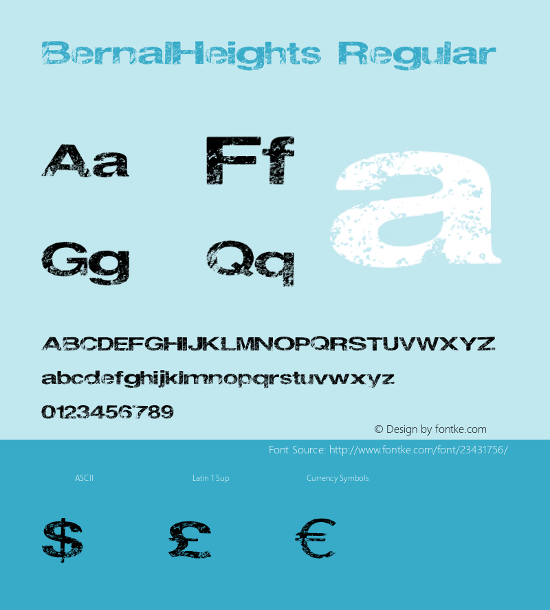BernalHeights Version 1.00 February 18, 2014, initial release图片样张