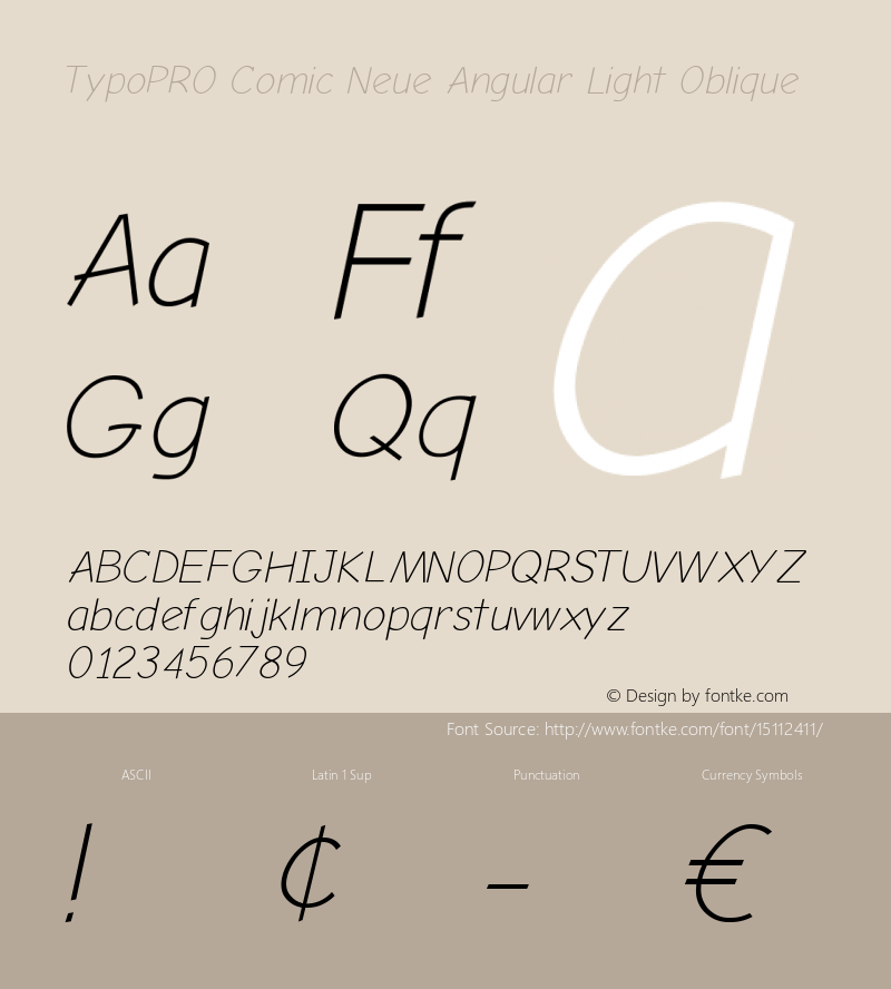 TypoPRO Comic Neue Angular Light Oblique Version 1.000图片样张