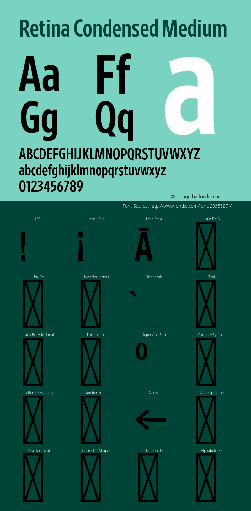 RetinaCondensed-Medium Version 1.001;PS 0.009;hotconv 16.6.51;makeotf.lib2.5.65220图片样张