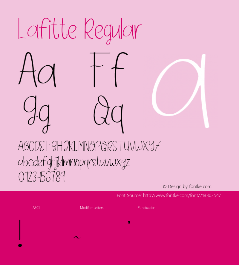 Lafitte Regular Version 1.000图片样张