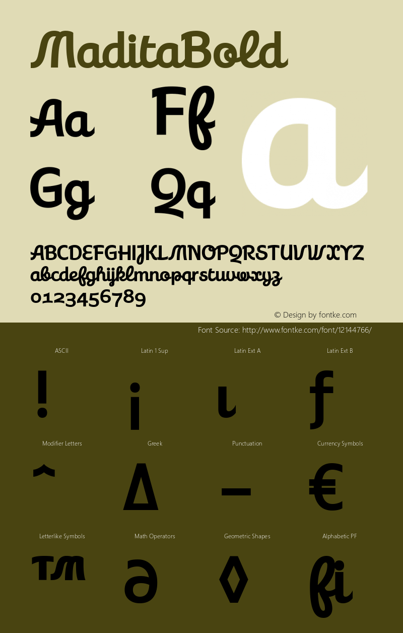 MaditaBold ☞ Version 1.000;com.myfonts.hubertjocham.madita.bold.wfkit2.3APy图片样张