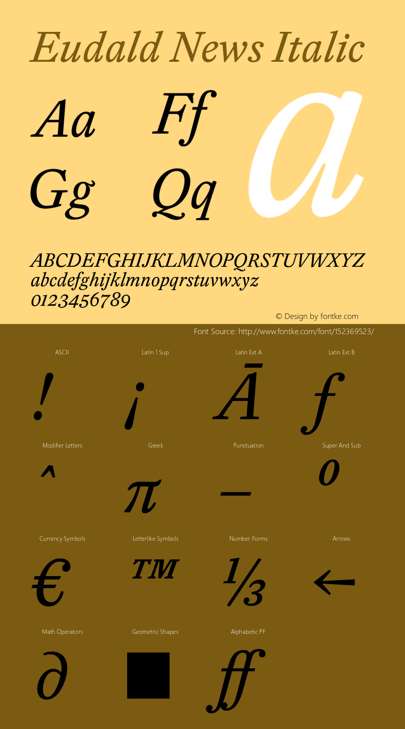 EudaldNews-RegularItalic 1.100图片样张