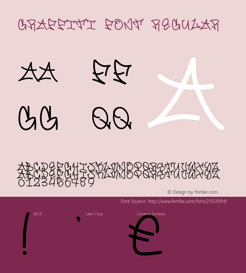 Graffiti font Version 1.0图片样张