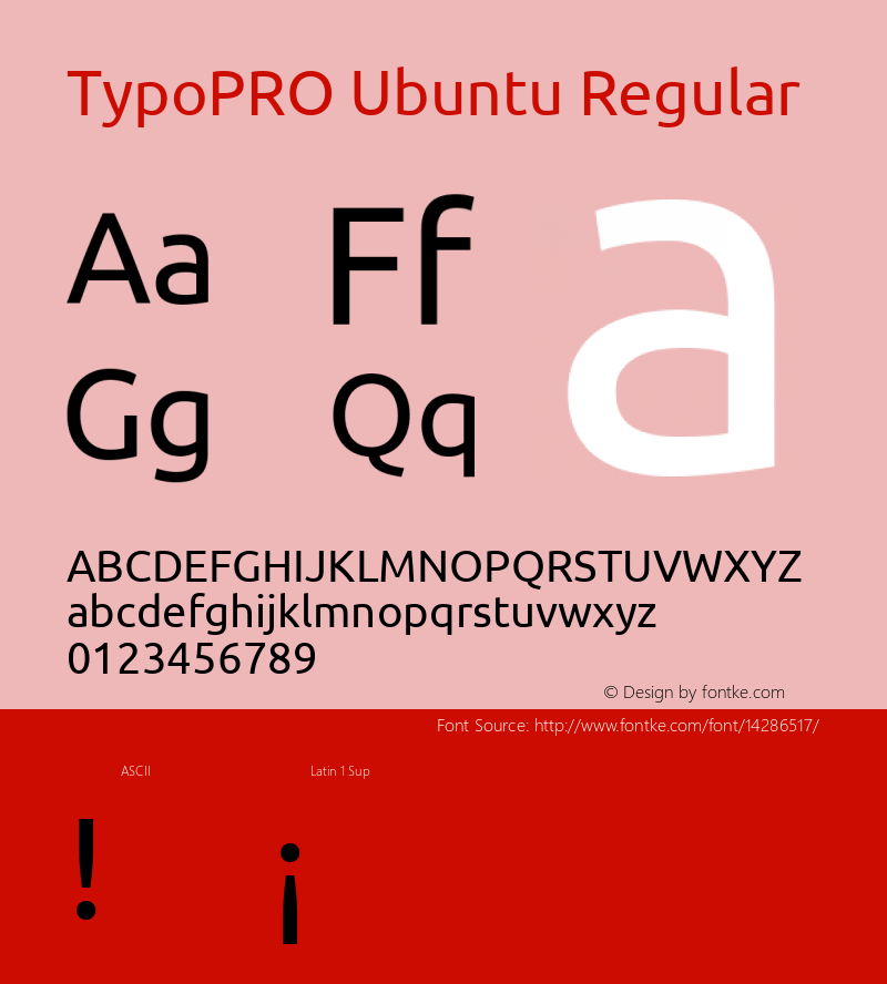 TypoPRO Ubuntu Regular Version 0.80图片样张