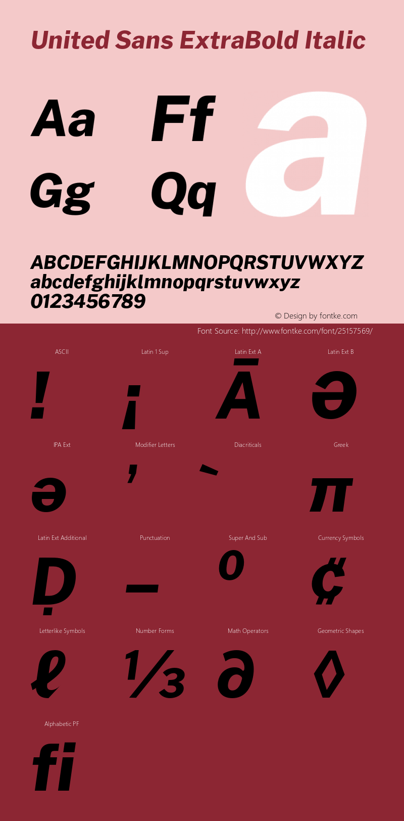 United Sans ExtraBold Italic Version 1.000;PS 001.000;hotconv 1.0.88;makeotf.lib2.5.64775图片样张