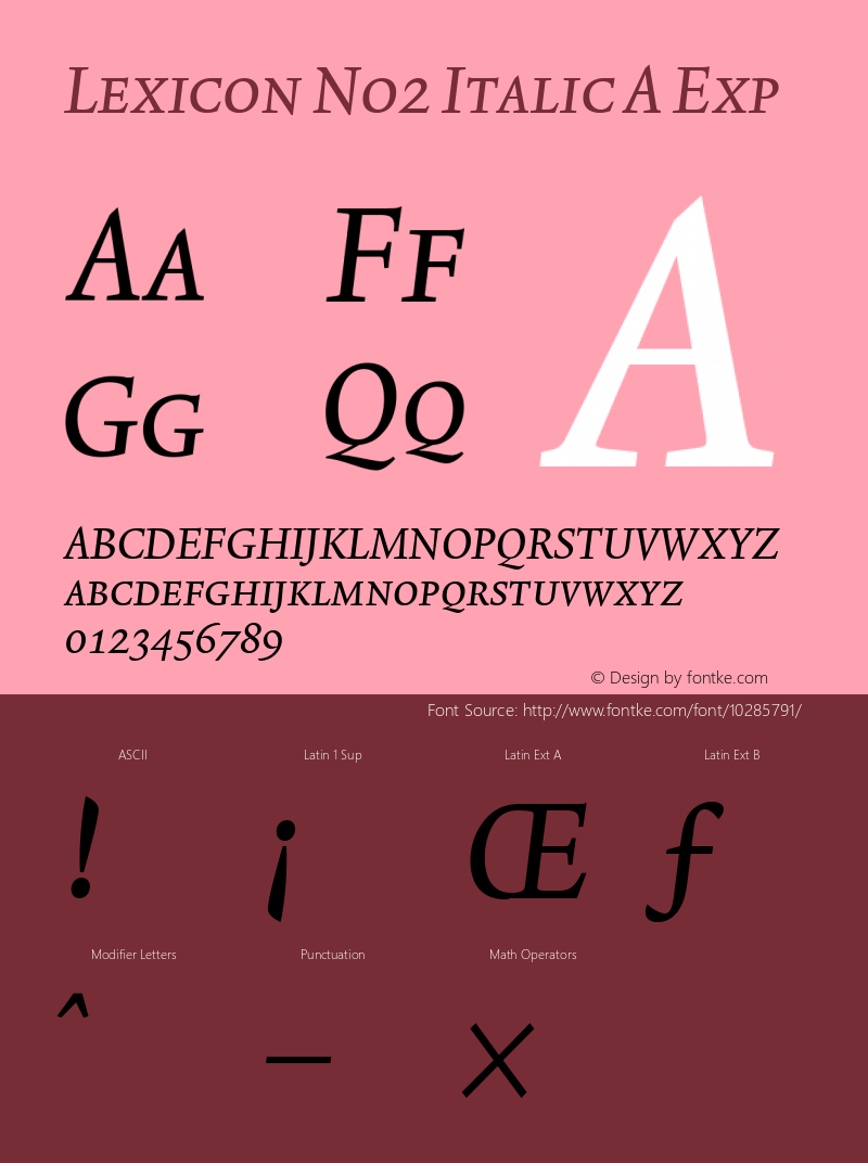 Lexicon No2 Italic A Exp 001.000图片样张