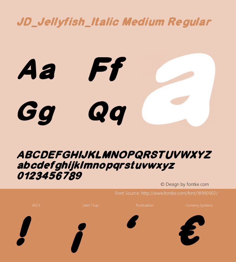 JD_Jellyfish_Italic Medium Regular Version 1.000图片样张