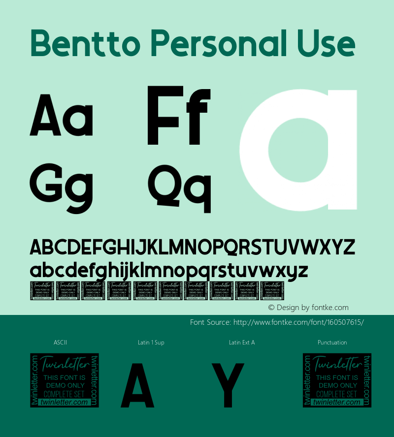 Bentto Personal Use Version 1.002;Fontself Maker 3.5.4图片样张