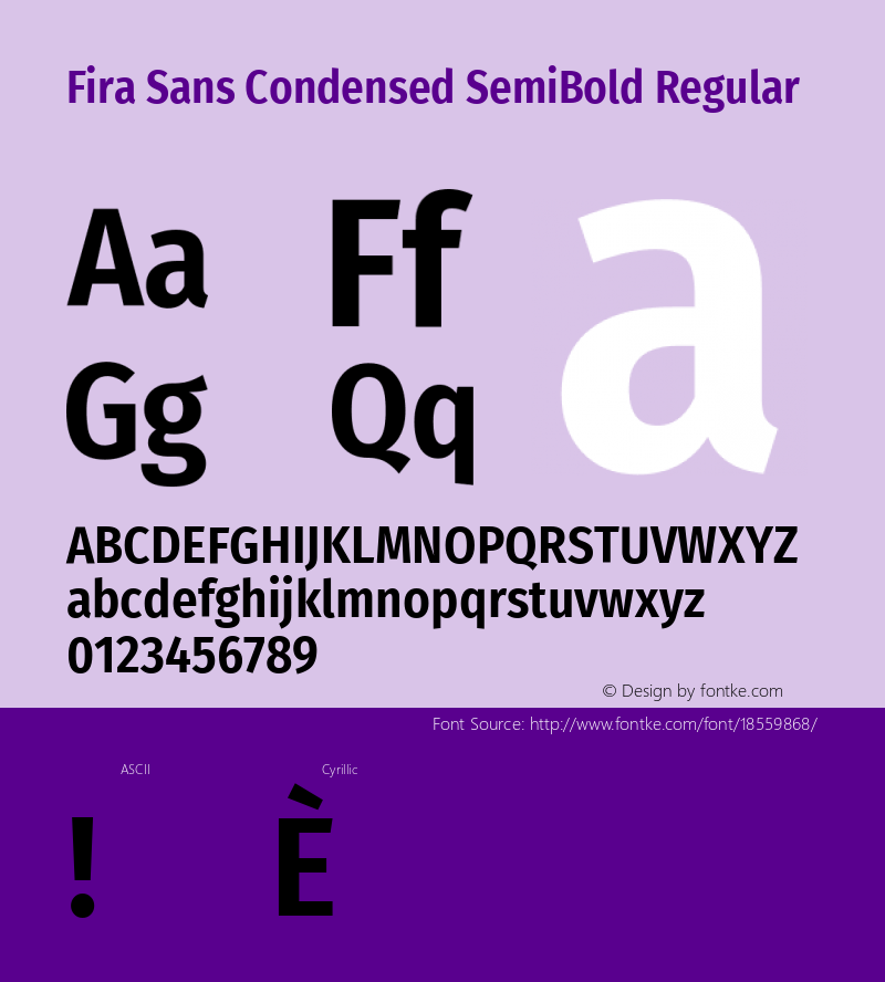 Fira Sans Condensed SemiBold Regular Version 4.203;PS 004.203;hotconv 1.0.88;makeotf.lib2.5.64775; ttfautohint (v1.4.1)图片样张