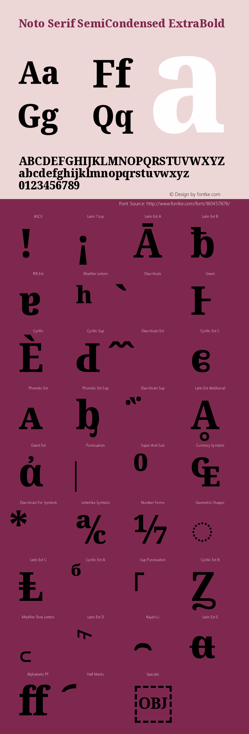 Noto Serif SemiCondensed ExtraBold Version 2.005图片样张