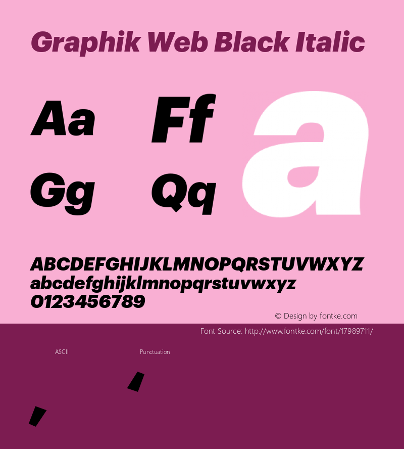 Graphik Web Black Italic Version 001.000 2009图片样张