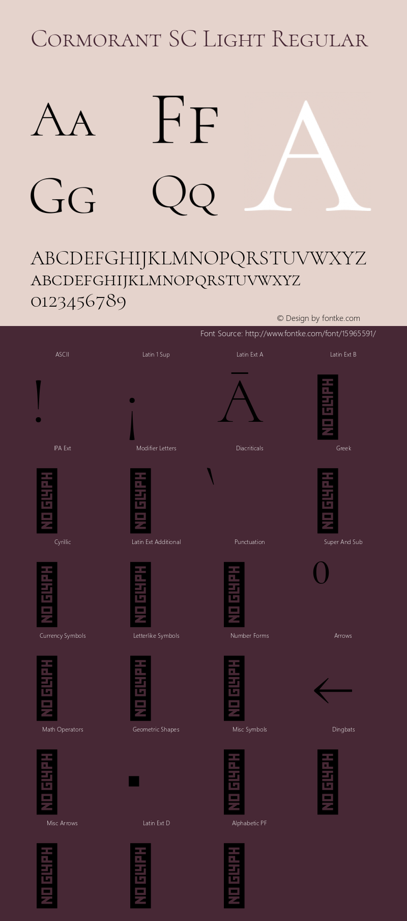 Cormorant SC Light Regular Version 2.000图片样张