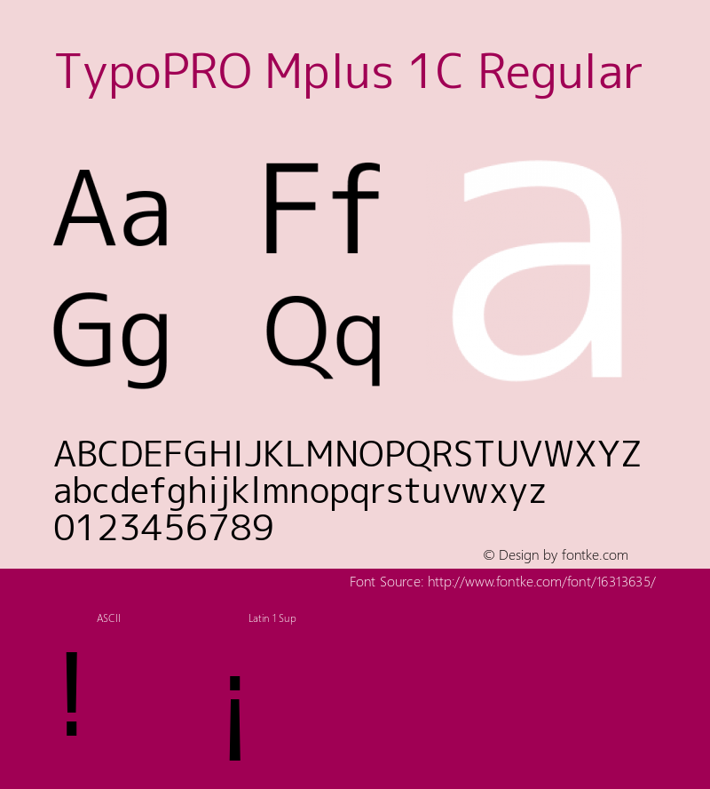 TypoPRO Mplus 1C Regular Version 1.059图片样张