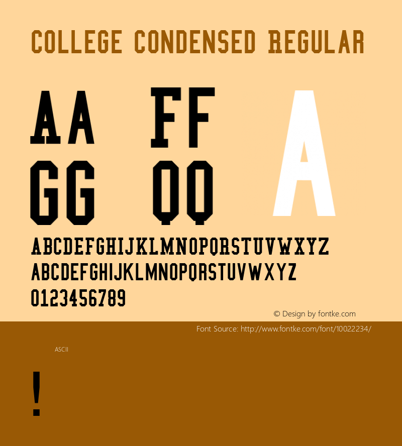 College Condensed Regular Version 1.01图片样张