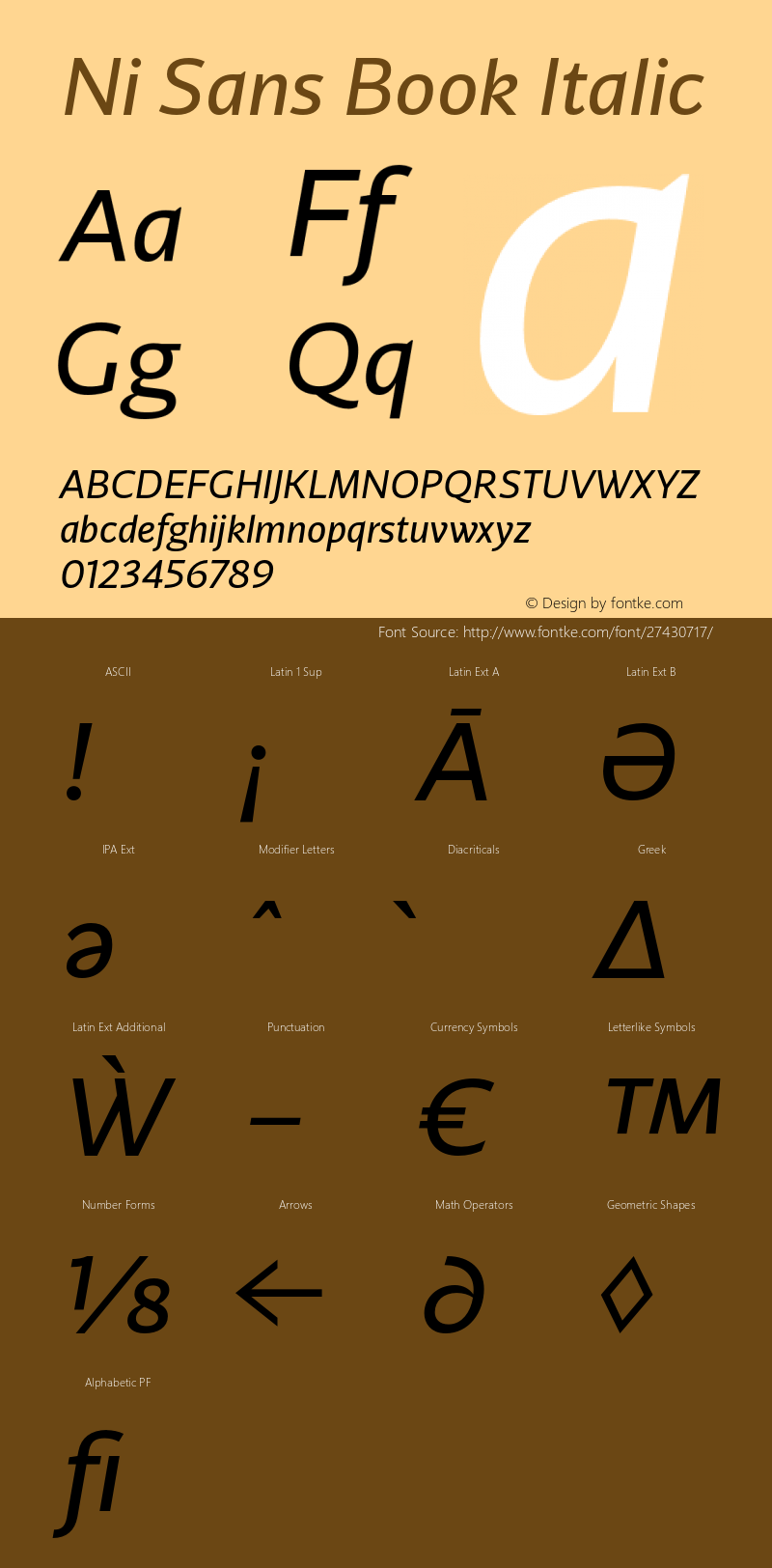 Ni Sans Book Italic Version 1.000;PS 001.000;hotconv 1.0.88;makeotf.lib2.5.64775图片样张