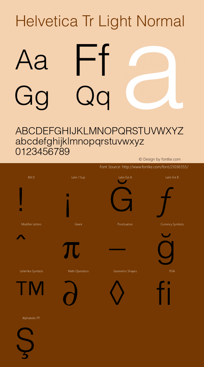 Helvetica-LightNormalTr OTF 1.000;PS 001.001;Core 1.0.38图片样张