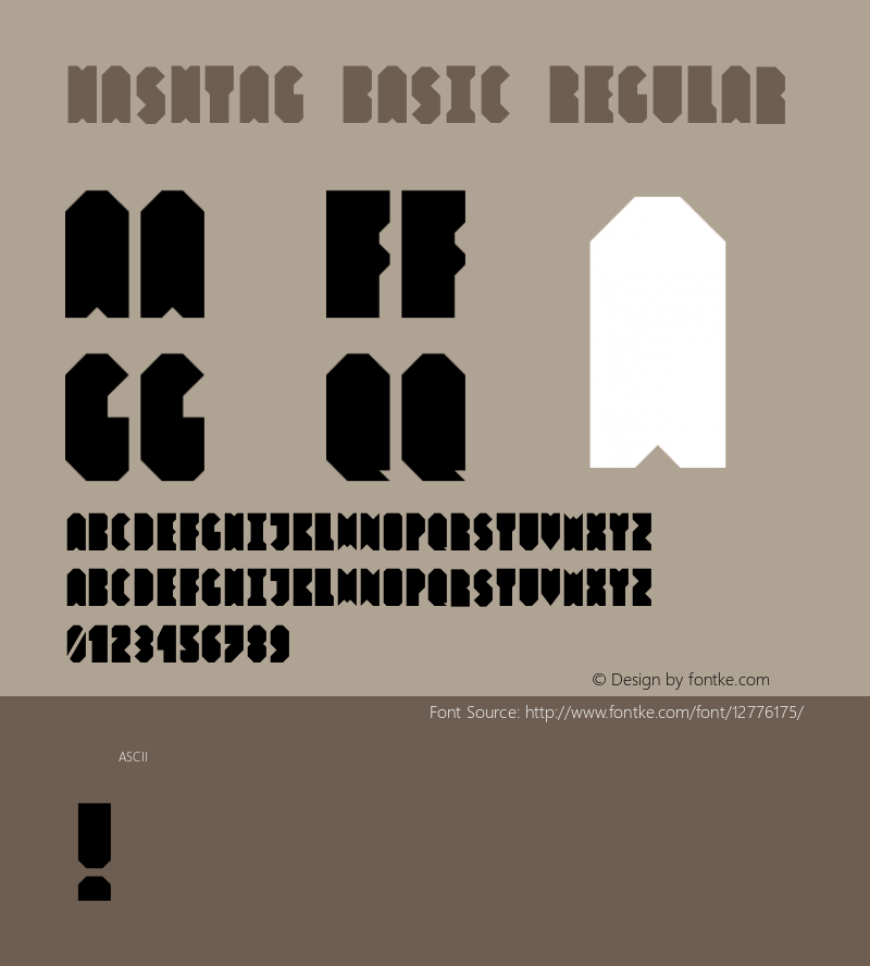 Hashtag Basic Regular 001.000图片样张