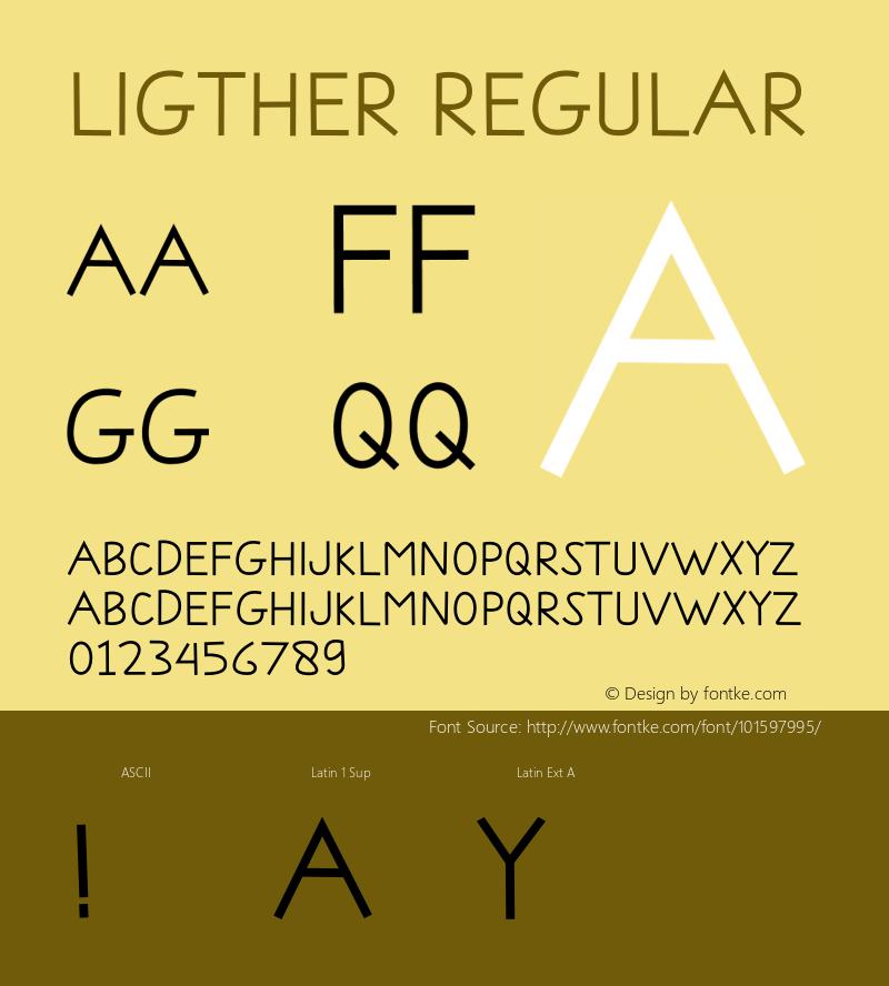 LIGTHER Version 1.001;Fontself Maker 3.5.4图片样张