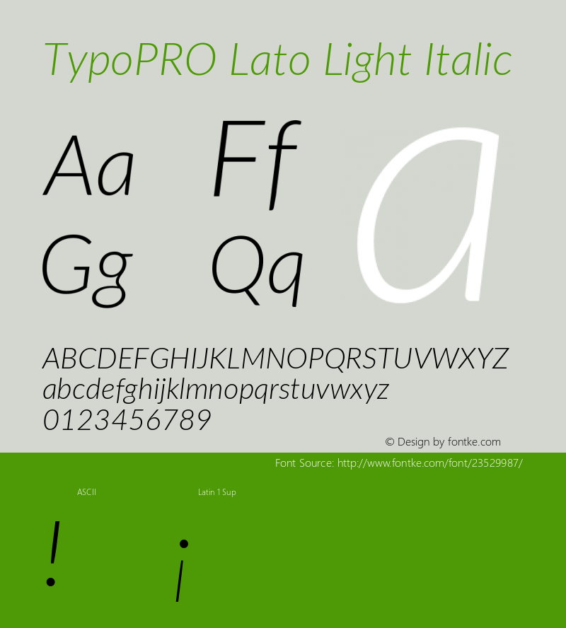 TypoPRO Lato Light Italic Version 2.015; 2015-08-06; http://www.latofonts.com/图片样张