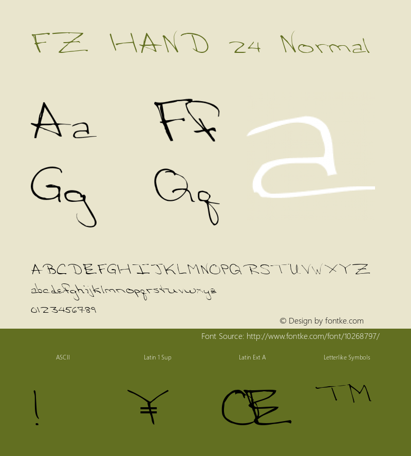 FZ HAND 24 Normal 1.0 Tue Apr 26 13:22:51 1994图片样张