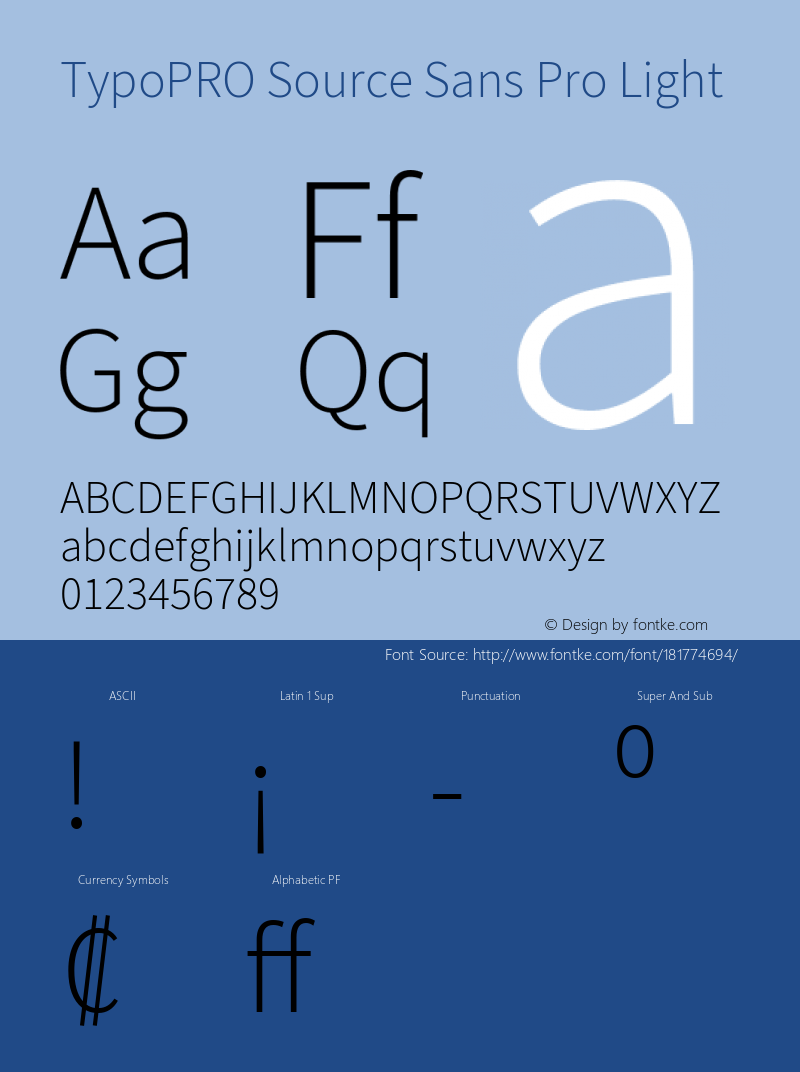 TypoPRO Source Sans 3 Light Version 3.046;hotconv 1.0.118;makeotfexe 2.5.65603图片样张
