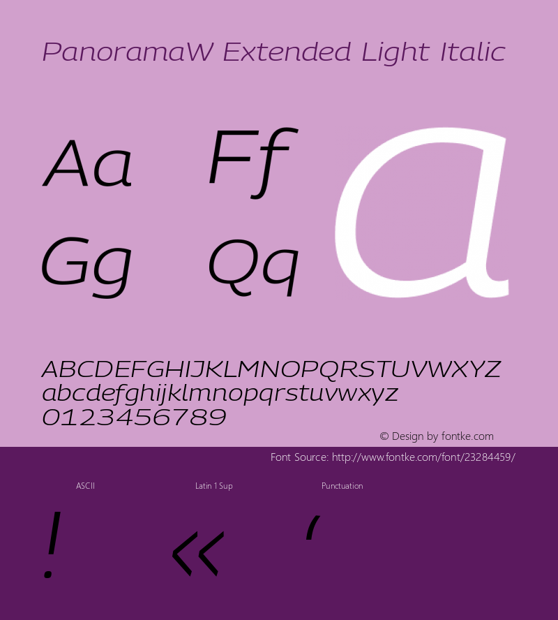 PanoramaW Extended Light Italic Version 1.001;PS 1.1;hotconv 1.0.72;makeotf.lib2.5.5900; ttfautohint (v0.92) -l 8 -r 50 -G 200 -x 14 -w 