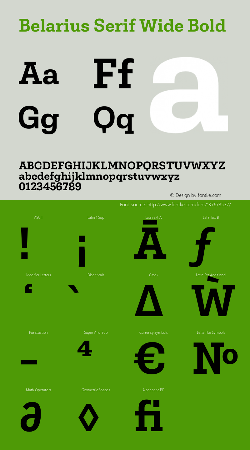 Belarius Serif Wide Bold Version 1.001图片样张