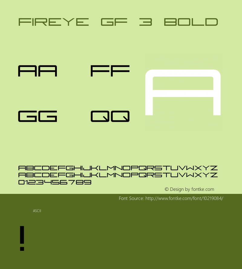 Fireye GF 3 Bold Version 3.0图片样张