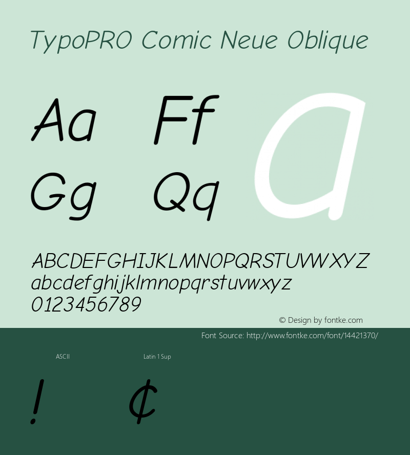 TypoPRO Comic Neue Oblique Version 1.000图片样张