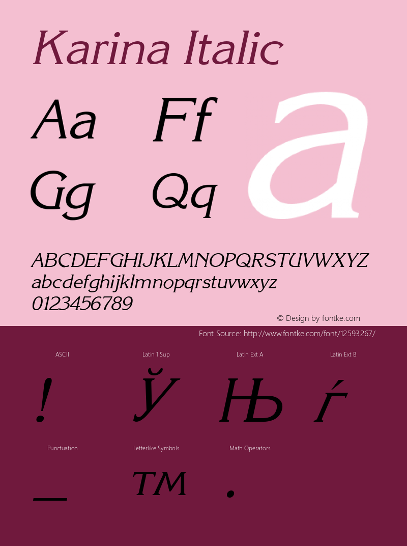 Karina Italic 1.000.000图片样张