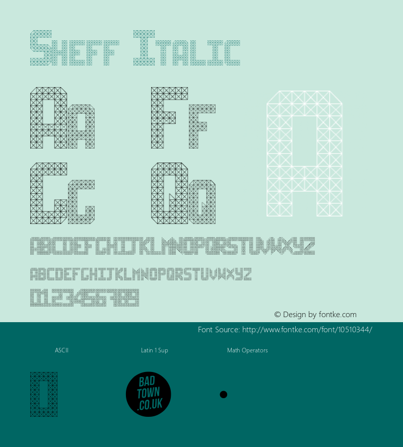 Sheff Italic Version 1.00 January 4, 2013, initial release图片样张