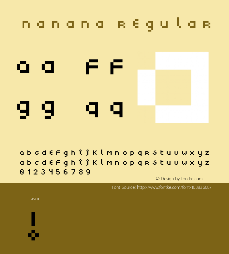 nanana Regular 1.0图片样张