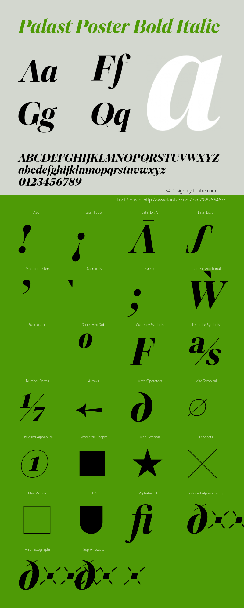 Palast Poster Bold Italic 1.0图片样张