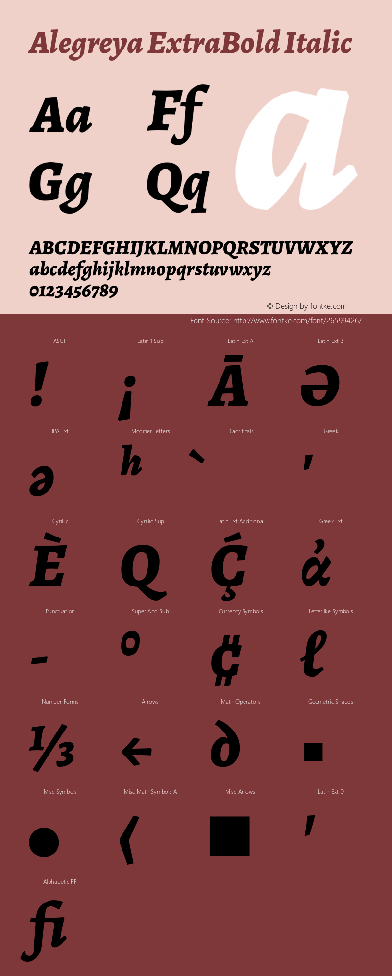 Alegreya ExtraBold Italic Version 2.006;PS 002.006;hotconv 1.0.88;makeotf.lib2.5.64775图片样张