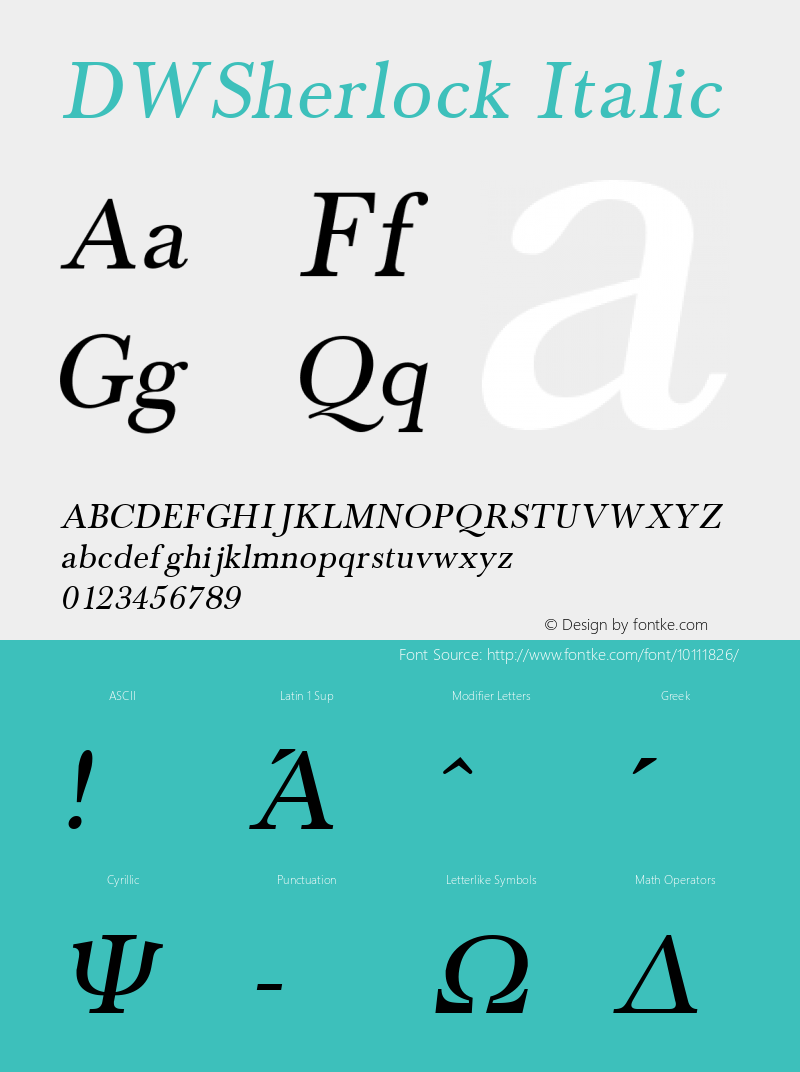 DWSherlock Italic 10/26/2002图片样张