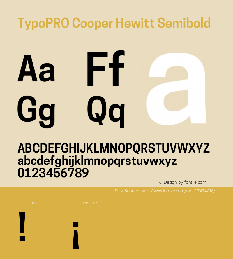 TypoPRO Cooper Hewitt Semibold 1.000图片样张