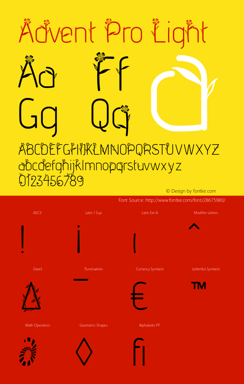 Advent Pro Light Version 2.003图片样张
