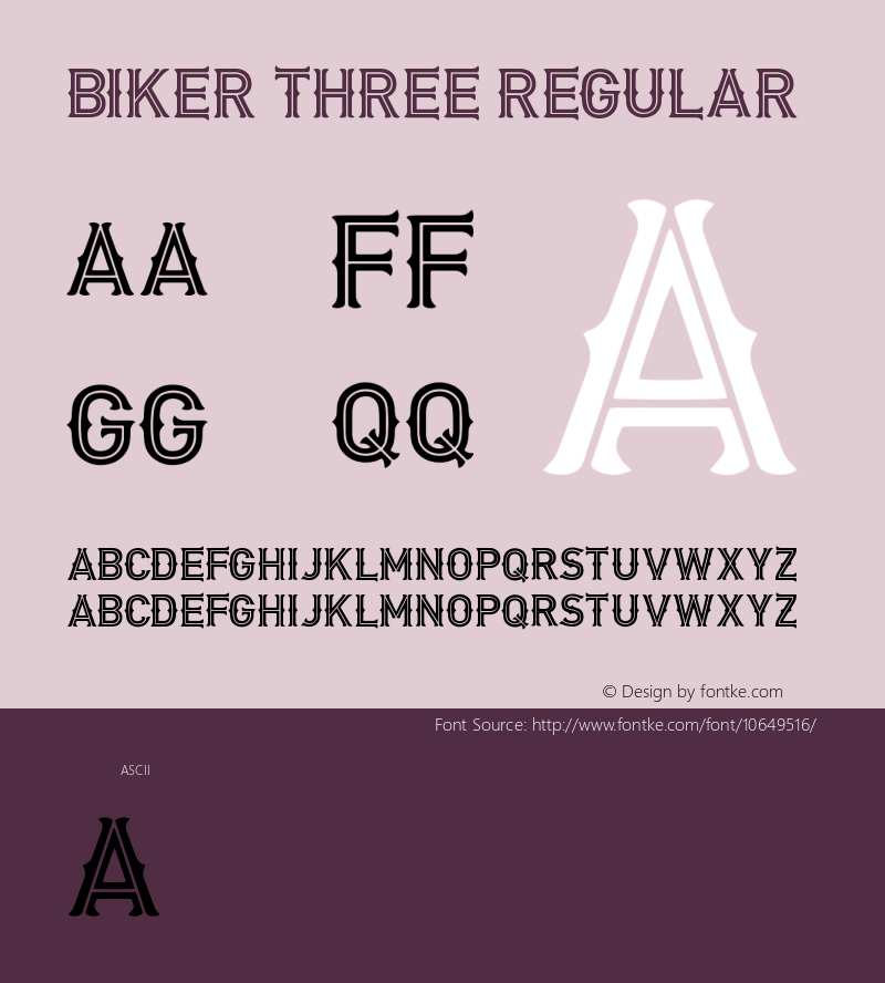 Biker Three Regular Version 1.00 February 10, 2015, initial release图片样张