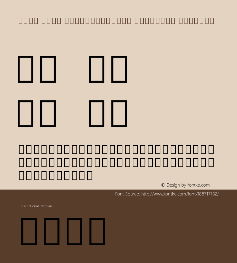 Noto Sans Inscriptional Parthian Regular Version 2.000图片样张