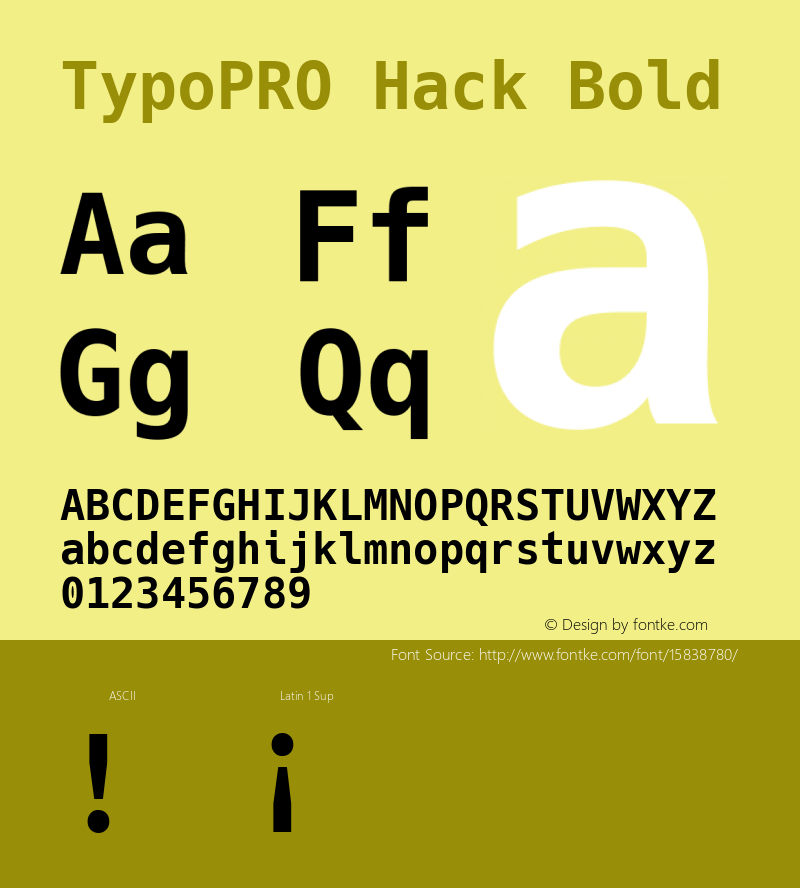 TypoPRO Hack Bold Version 2.015图片样张