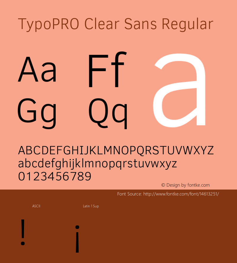 TypoPRO Clear Sans Regular Version 1.00图片样张