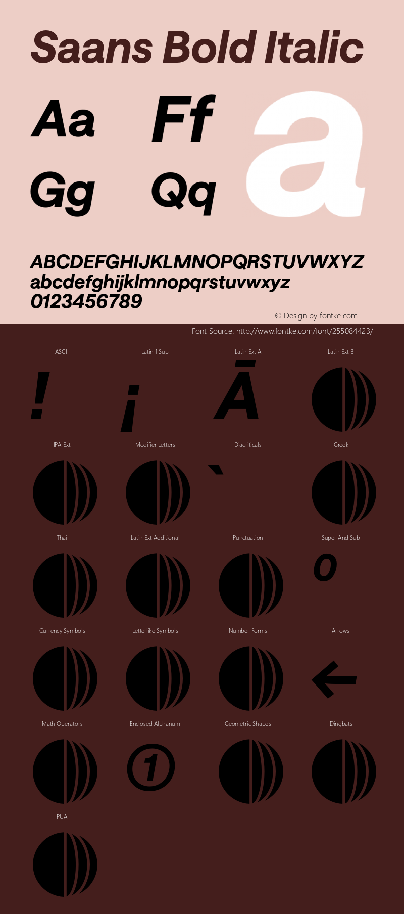 Saans Bold Italic Version 3.002;Glyphs 3.2 (3201)图片样张