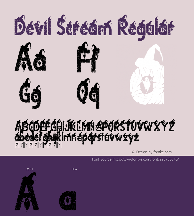 Devil Scream - Personal Use Version 1.00;March 22, 2022;FontCreator 13.0.0.2683 64-bit图片样张