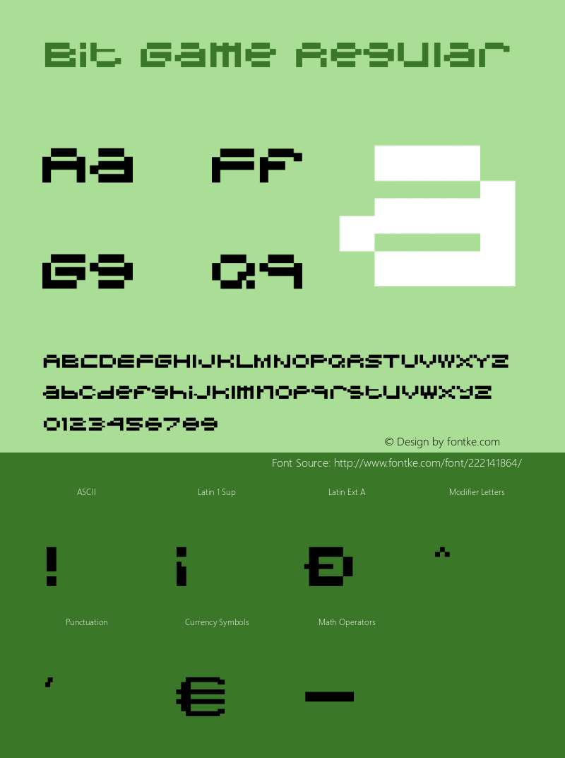 Bit Game Version 1.002;Fontself Maker 3.5.7图片样张