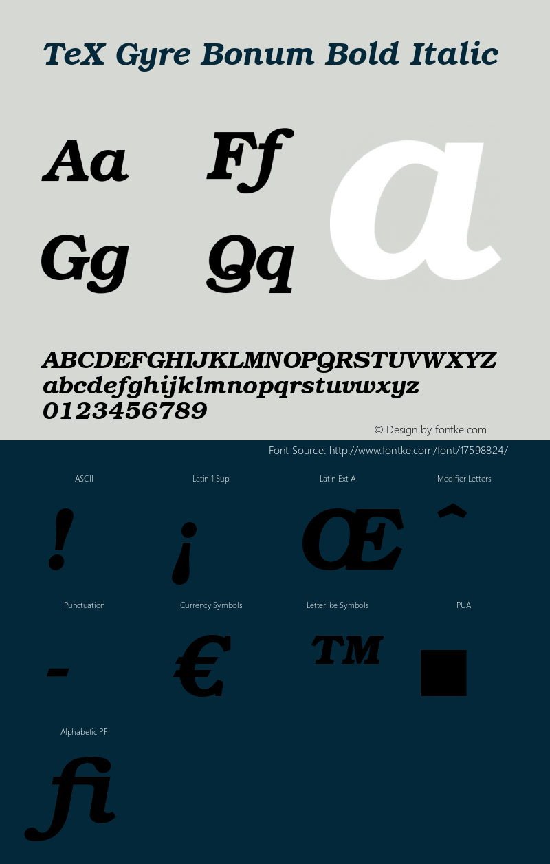 TeX Gyre Bonum Bold Italic Version 1.103;PS 1.103;hotconv 1.0.49;makeotf.lib2.0.14853图片样张